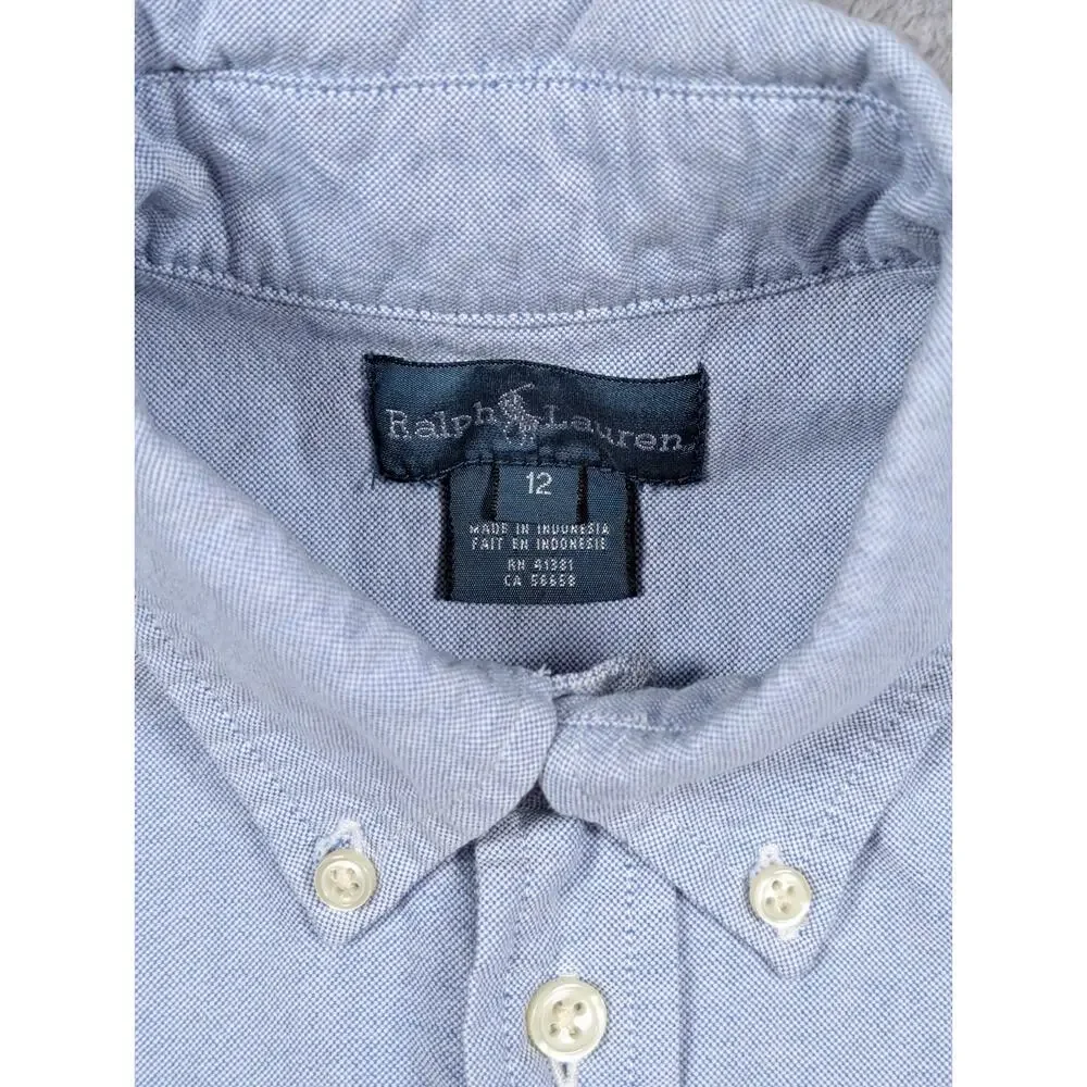Ralph Lauren J Crew Button Front Shirt Youth Size 12 Medium Lot Of 2 Casual